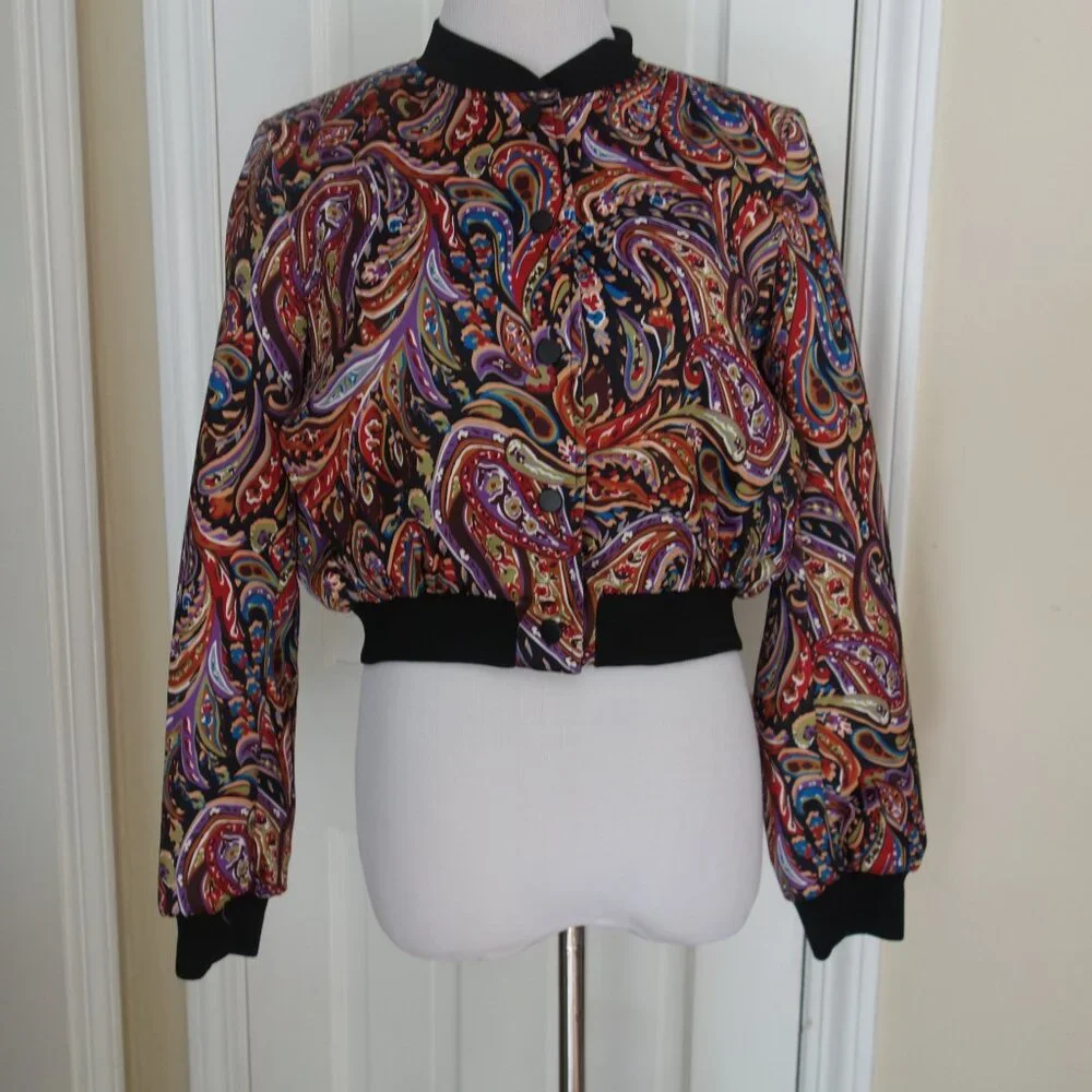 Multicolor Paisley Women's Jacket - Picture 3 of 8